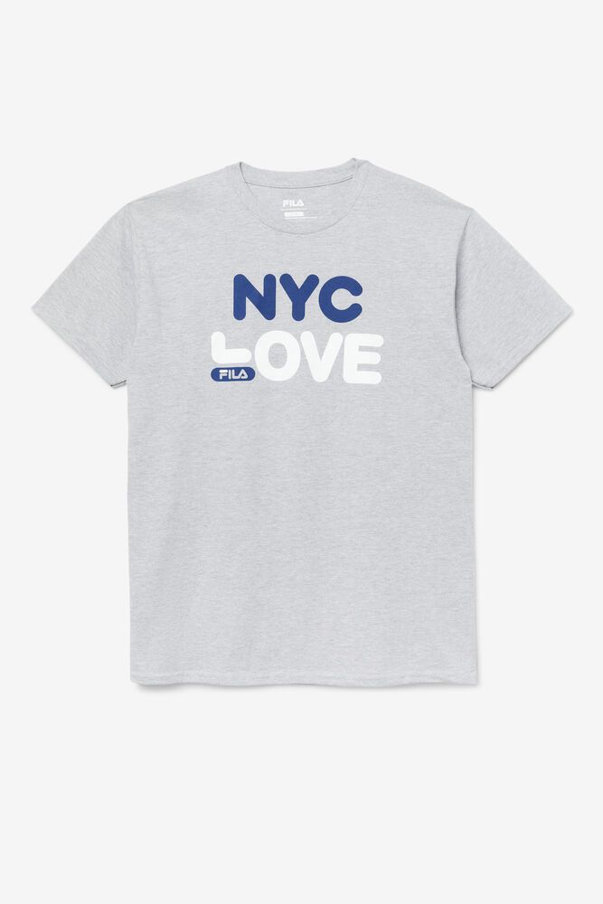 Fila T-Shirt Mens Grey - Nyc Love - Philippines 0137425-YB